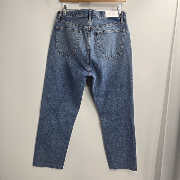 Re/ Done Jeans 70's Stove Pipe Mid Wash Raw Hem - Picture 8 of 15